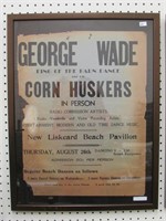 ANTIQUE FRAMED GEORGE WADE ADVERTISMENT