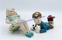Pair of Occupied Japan Boy & Girl Figurines