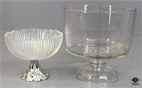 Trifle Bowl, Crystal Footed Bowl 2pc