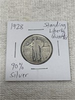 NICE 1928 STANDING LIBERTY SILVER QUARTER