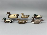 6 Wisconsin Miniature Duck Decoys
