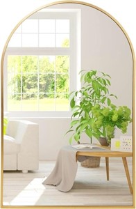 Amgngala Gold Arched Mirror 20"" x 30""