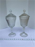 Glass Trinkets Holders with Lids