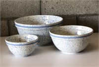 Country Blue "Splatter" Nesting Bowls