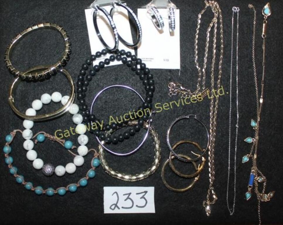 Assortment Bracelets, Earrings, Chains