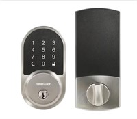 Defiant Round Satin Nickel Smart Wi-Fi Deadbolt