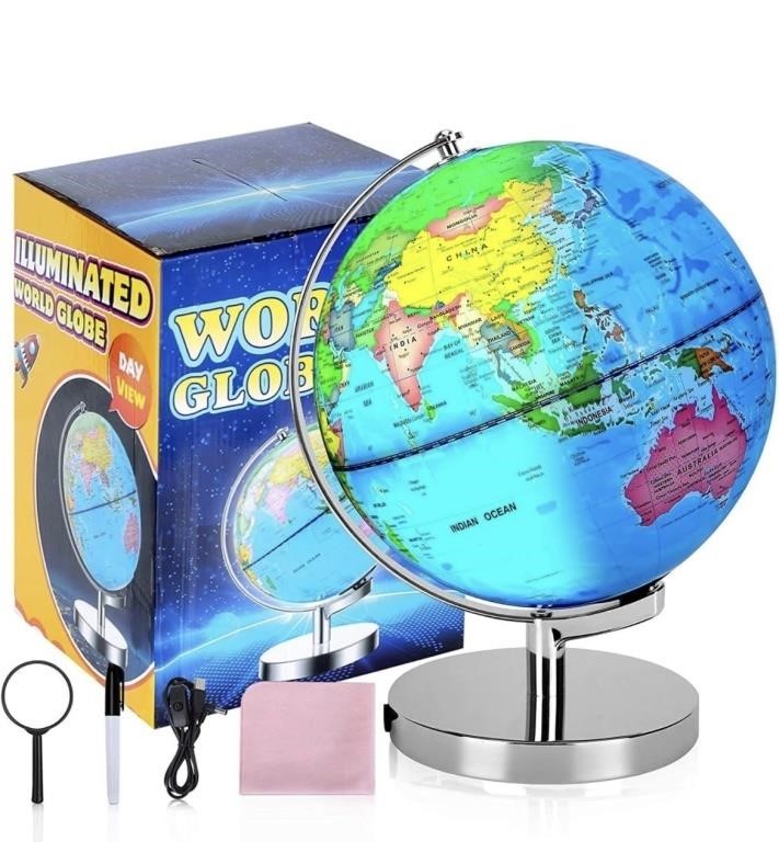 6 in1 Illuminated World Globe