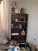 4ft Wooden bookshelf with misc home decor