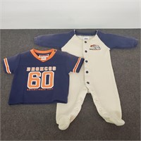 Lot Of 2 Broncos Infant Clothing Items 3-6 Mths