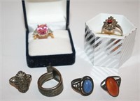 Selection of Rings Some Antique Some Marked