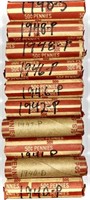 (10) Rolls 1940's Wheat Cent Penny Lot