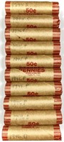 (10) Rolls 1940's Wheat Cent Penny Lot