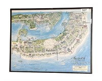 1990 Spirit of the Outer Banks Local Business Map