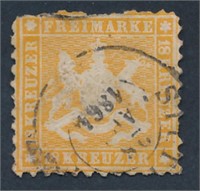 GERMANY WURTTEMBERG #40 USED AVE-FINE