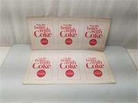 2 Coca Cola Cardboard Signs