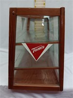 Tom's Toasted Peanuts Countertop Glass Display
