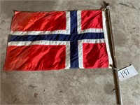 Norwegian Flag & Pole