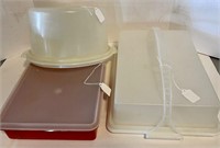 Vintage Tupperware Cake Carriers & 9x9 Containers