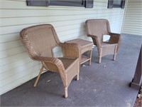 3 pc forever wicker patio furniture set