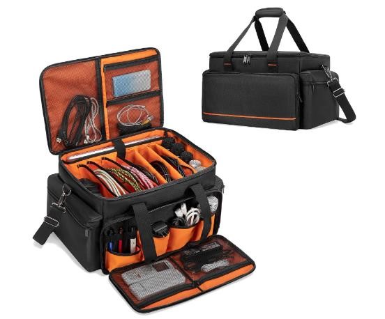Trunab DJ Cable File Bag with Adjustable Dividers