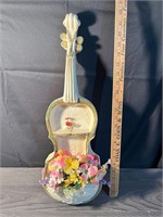 1960's Chalkware Violin Wall Pocket