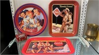 3 Coca Cola Trays as seen