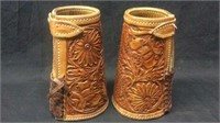Highly tooled cowboy cuffs
