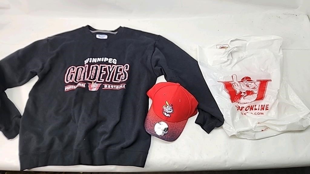 Winnipeg Goldeyes sweater and hat