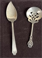 (2) sterling silver spoons