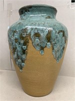 Large Drip Glaze Pottery Vase