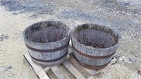 Whiskey Barrel Planters