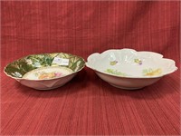 2 porcelain transfer bowls