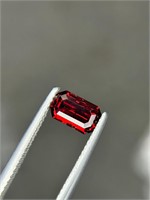 1.35  carats emerald Cut Natural Red Garnet