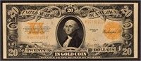 1922 $20 Gold Certificate Note