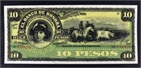 1897-1911 $10 Pesos El Banco De Sonora Currency