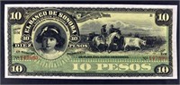 1897-1911 $10 Pesos El Banco De Sonora Currency