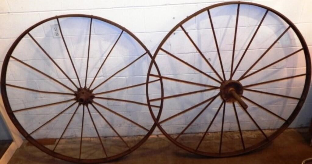 (2) Farm Implement Steel Wheels