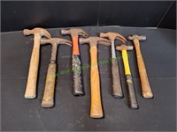 (5) Claw Hammers & (2) Ball Peen Hammers