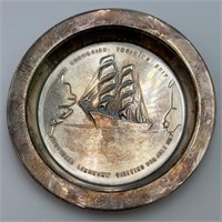 4” Sterling Silver Norwegian Training Ship Tray