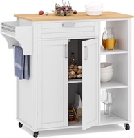 YITAHOME Kitchen Island with Storage  White