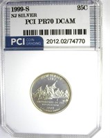 1999-S Silver Quarter PCI PR70 DCAM New Jersey