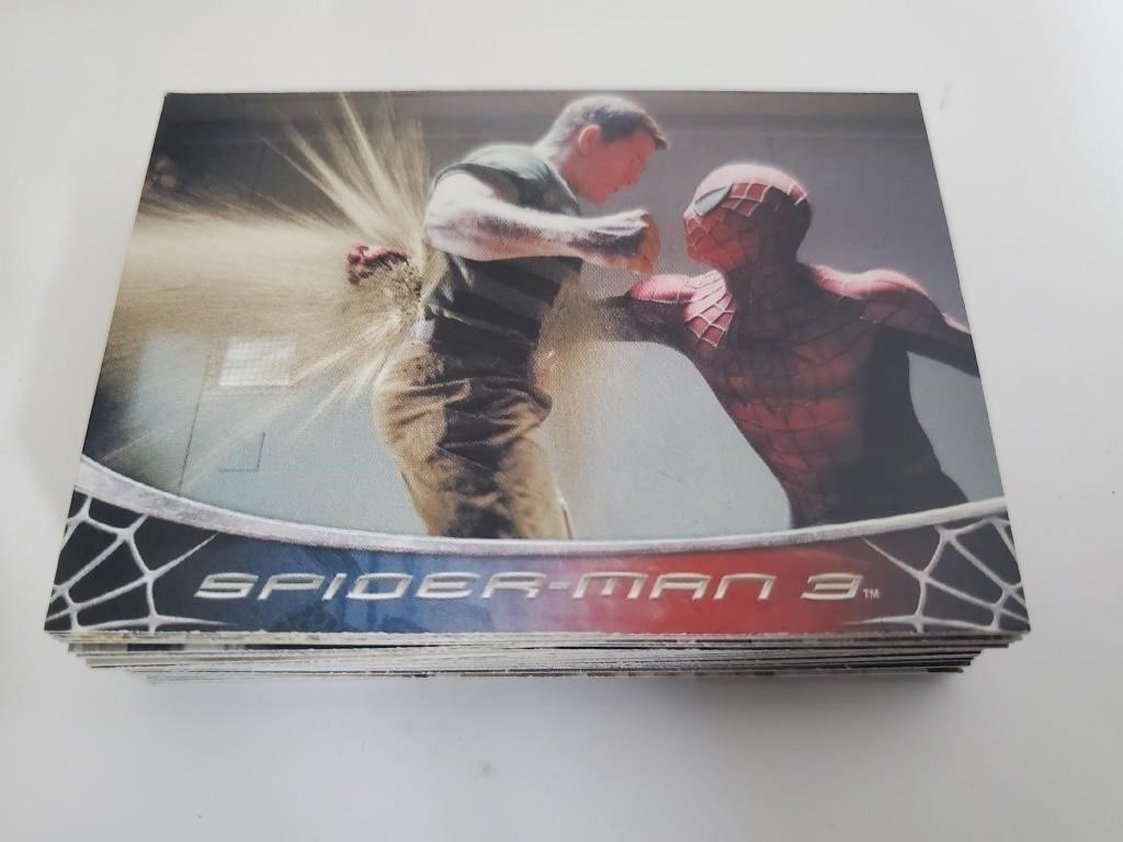 lot of Spiderman 3 movie trading cards