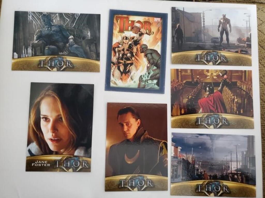 (7) Thor trading cards