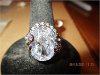 925 Ring w/Multicolor Stone Size 9-8.0g