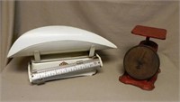 Stube European Infant Scale and Red Farm Scale.