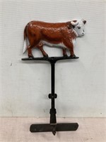 Cast iron Hereford bull 15” total height
