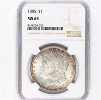 1885 Morgan Dollar NGC MS63