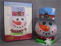 Cracker Barrel Snowman Candle Holder, Home Decor