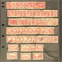US Stamps Parcel Post used accumulation on page, u