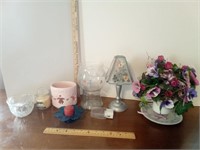 Assorted Candle Holders,  Glass Vase, Mini Candle